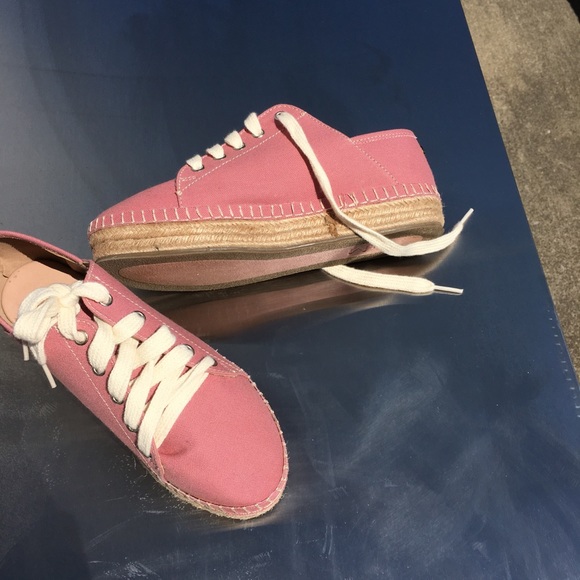 canvas/leather pink sneakers - Picture 1 of 5